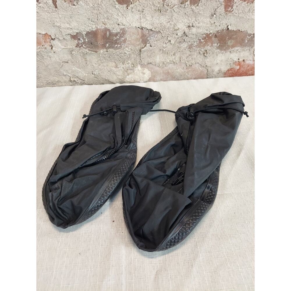 Waterproof Overshoes Shoe Covers 2XL Black Zipper Drawstring Anti Slip Outdoor